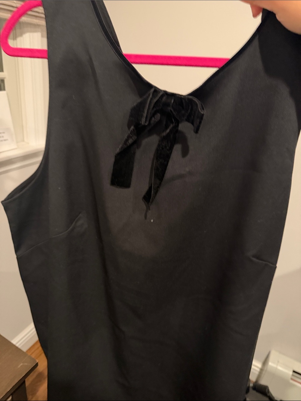 H&M Black Sleeveless Dress with Bow Detail